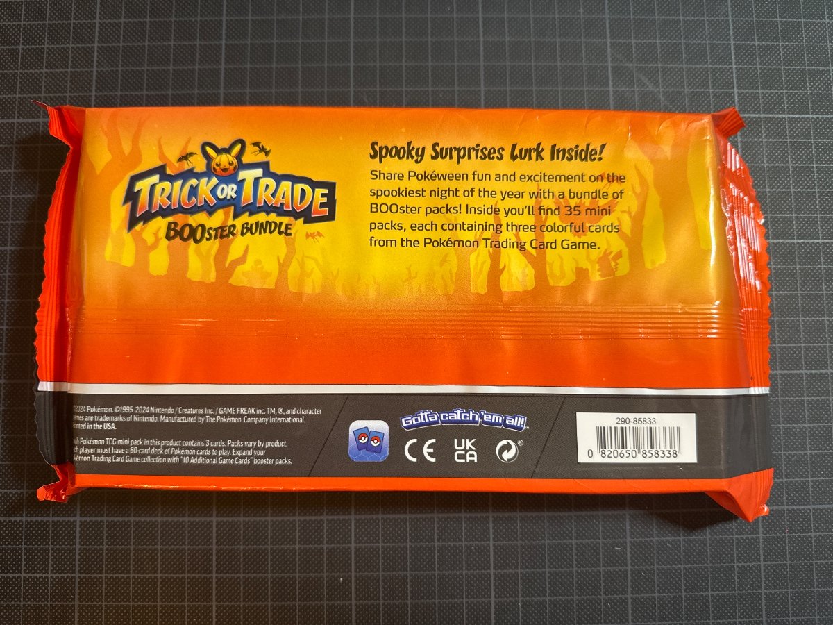Verso de Trick or Trade booster bundle 2024